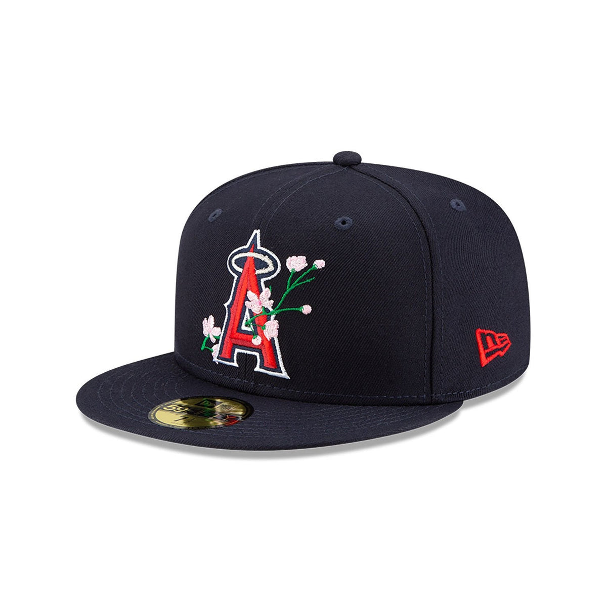LA Angels Side Patch Bloom Navy 59FIFTY - bamn.
