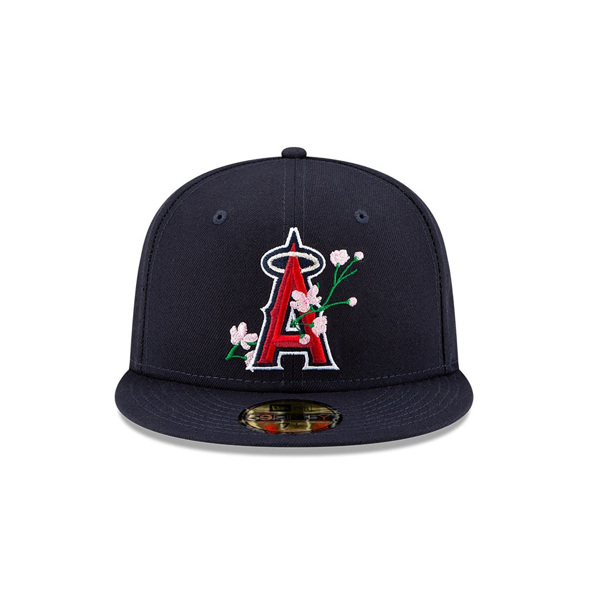 LA Angels Side Patch Bloom Navy 59FIFTY - bamn.