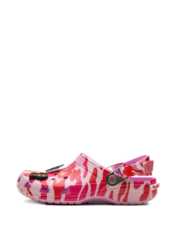 BAPE BLACK *A BATHING APE® x Crocs Classic "Carnation" clogs - bamn.