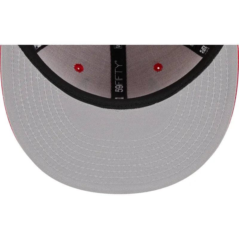 New Era Flat Brim 59FIFTY Chicago Bulls NBA Red Fitted Cap - bamn.