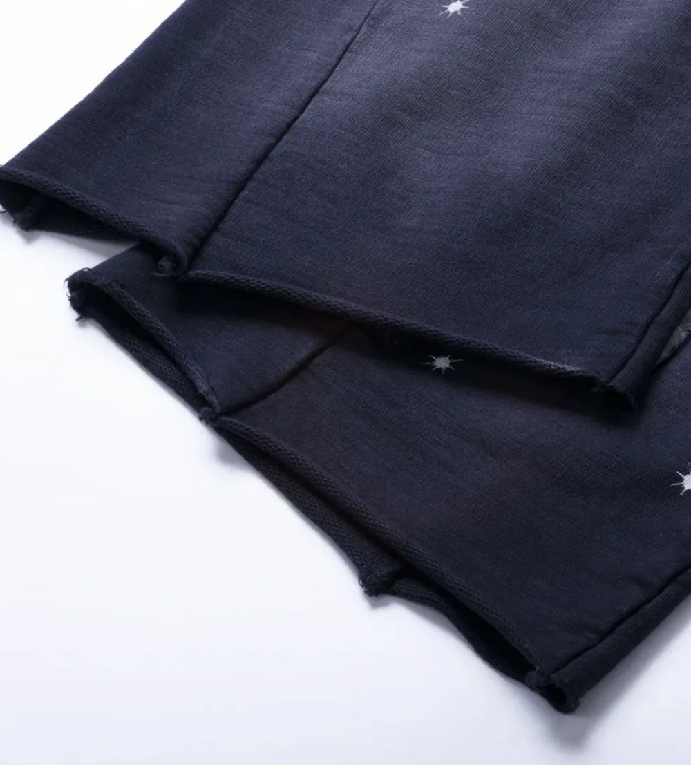 Racer Flare Sweatpants Black - bamn.