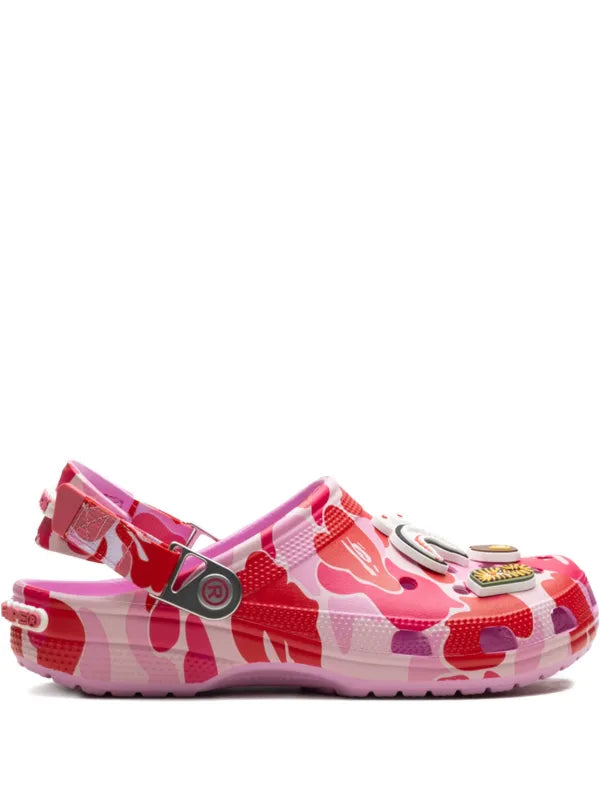 BAPE BLACK *A BATHING APE® x Crocs Classic "Carnation" clogs - bamn.