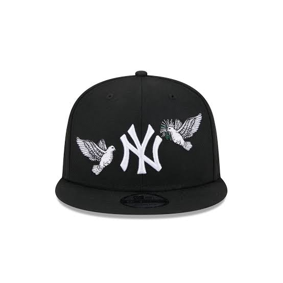 Black New York Yankees Green Bottom Peace New Era 9FIFTY Snapback - bamn.
