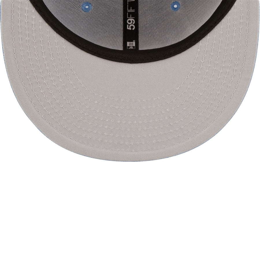 Mens New Era Sky Blue Oakland Athletics Logo White 59FIFTY Fitted Hat - bamn.