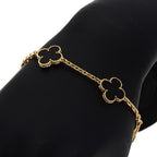 Midnight Clover Stainless Steel Bracelet – A Statement of Elegance - bamn.