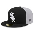 Chicago White Sox New Era Gameday Sideswipe 59FIFTY Fitted Hat - Black/Gray - bamn.