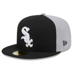 Chicago White Sox New Era Gameday Sideswipe 59FIFTY Fitted Hat - Black/Gray - bamn.