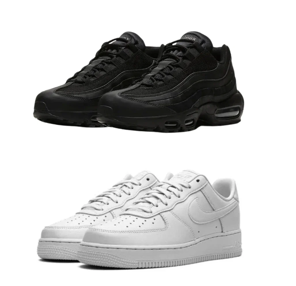 Nike AirMax 95 Essential “ Triple Black” x Airforce 1 - bamn.