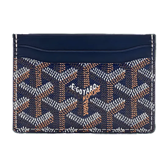 GOYARD SAINT-SULPICE CARD WALLET “NAVY BLUE” - bamn.
