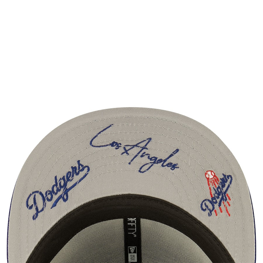 Los Angeles Dodgers New Era Identity 59FIFTY Fitted Hat - Royal - bamn.