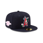 LA Angels Side Patch Bloom Navy 59FIFTY - bamn.