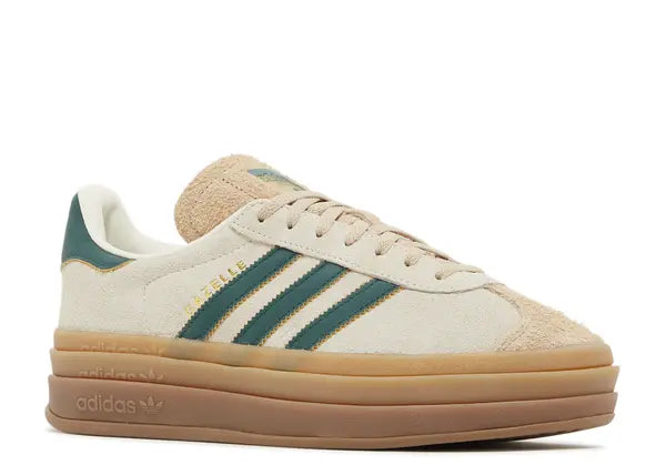 Women's Adidas Gazelle Bold 'Cream Collegiate Green' Sneaker - bamn.