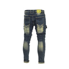 Slim-Fit Distressed Cargo Jeans - bamn.