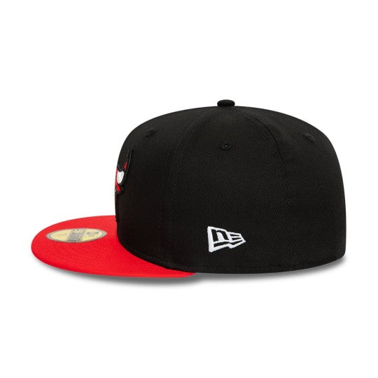 Chicago Bulls 9FIFTY Contrast Side Patch Black/Red Cap - bamn.