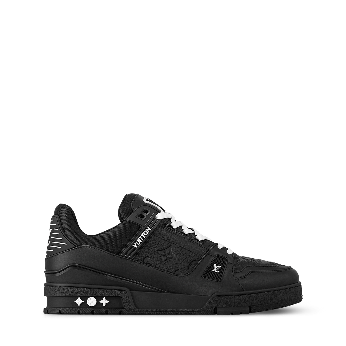 LOUIS VUITTON LV TRAINER WHITE BLACK FULLY BOXED - bamn.