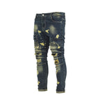 Slim-Fit Distressed Cargo Jeans - bamn.