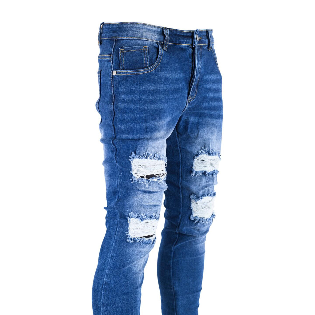 Ripped Skinny Denim Jeans - bamn.