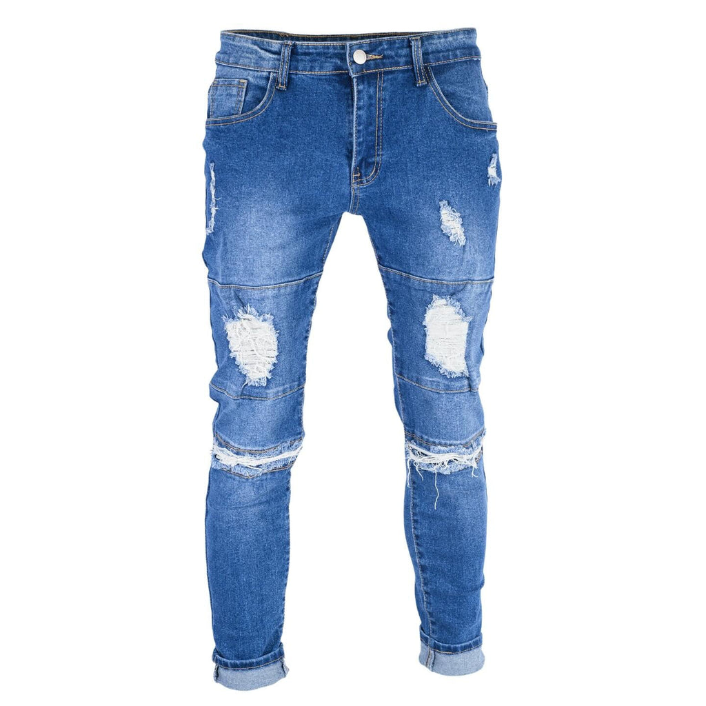 Men's Denim Ripped Jeans - bamn.
