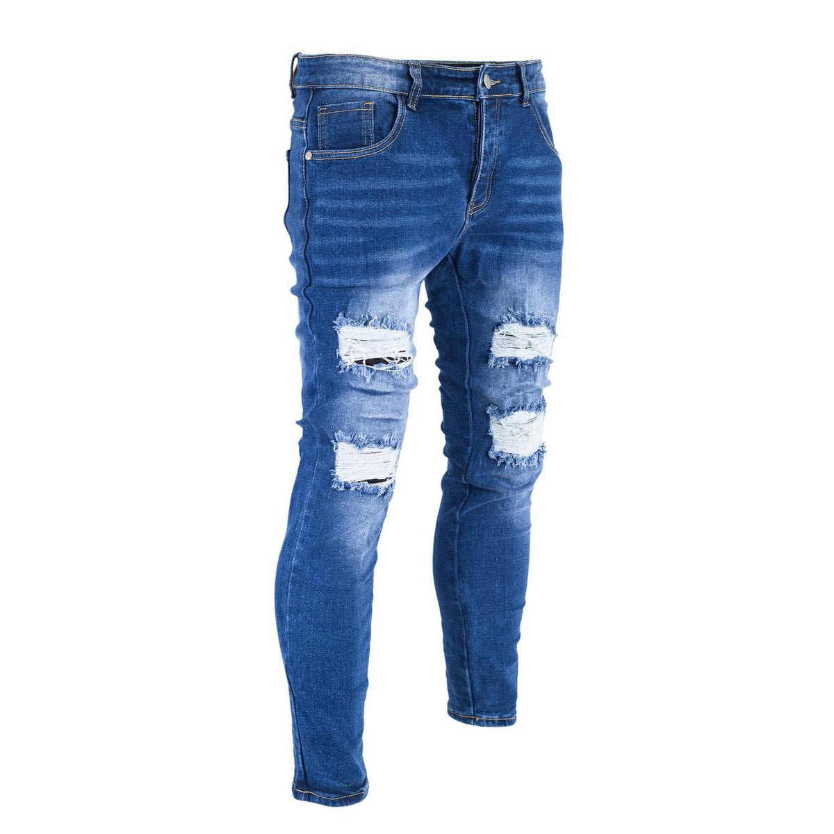 Ripped Skinny Denim Jeans - bamn.
