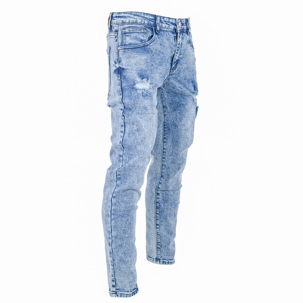 Men's slim fit Denim Washed Jeans - bamn.