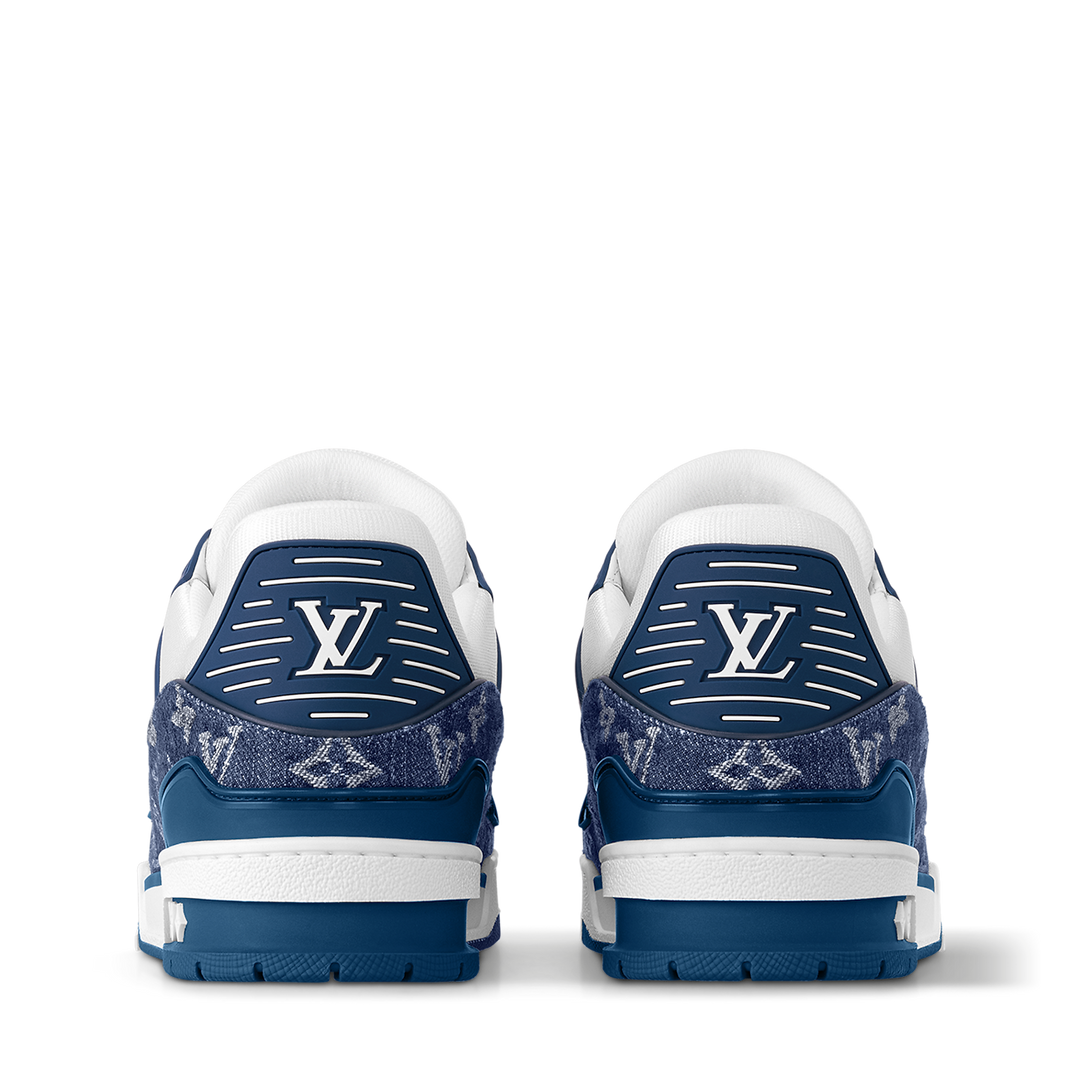 LOUIS VUITTON LV TRAINER WHITE BLUE FULLY BOXED
