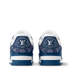 LOUIS VUITTON LV TRAINER WHITE BLUE FULLY BOXED - bamn.