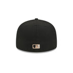 New Era Navy Atlanta Braves Gold Leaf 59FIFTY Fitted Hat - bamn.