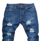 Men's denim ripped jeans - bamn.