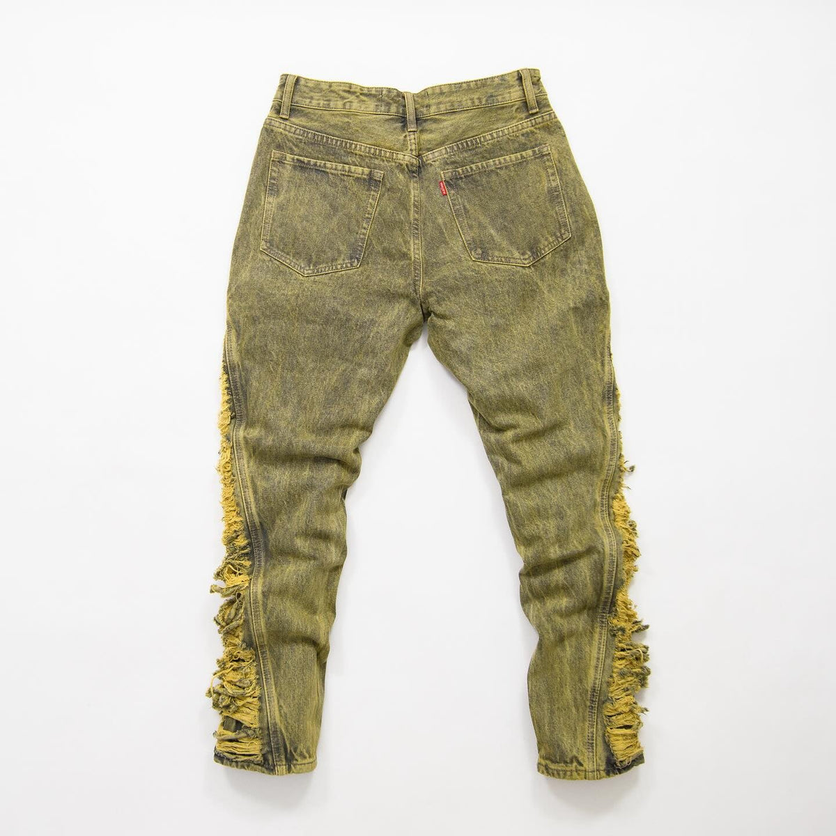 Dirty Green Washed Denim Jean - bamn.