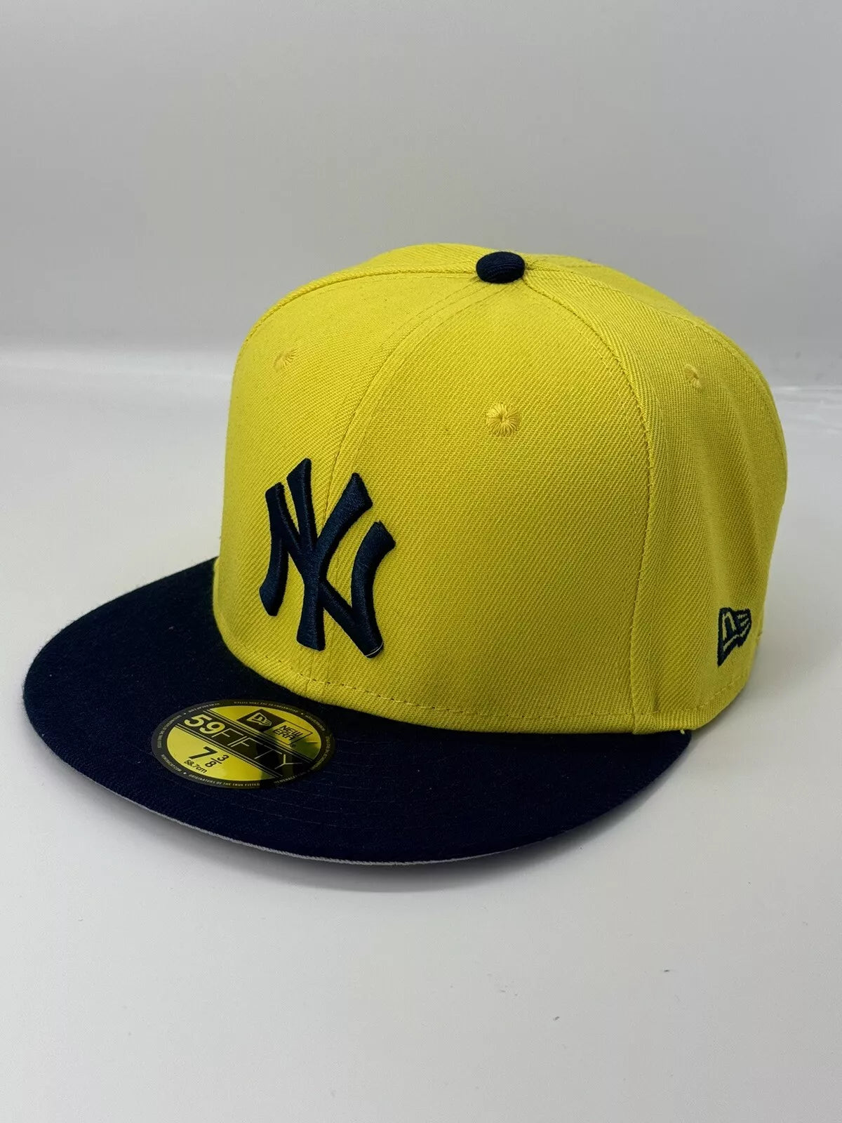 Yankees MLB New Era Fitted 59Fifty Hat -Yellow - bamn.