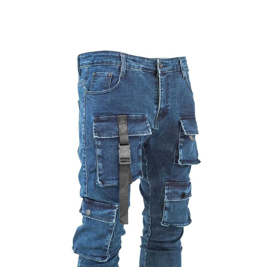Men's Denim Cargo Pants - bamn.