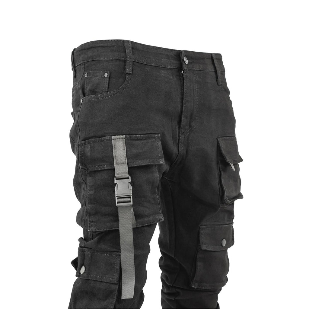 Men's Denim Cargo Pants - bamn.