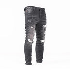 Black Men's Distressed Skinny Jeans - bamn.