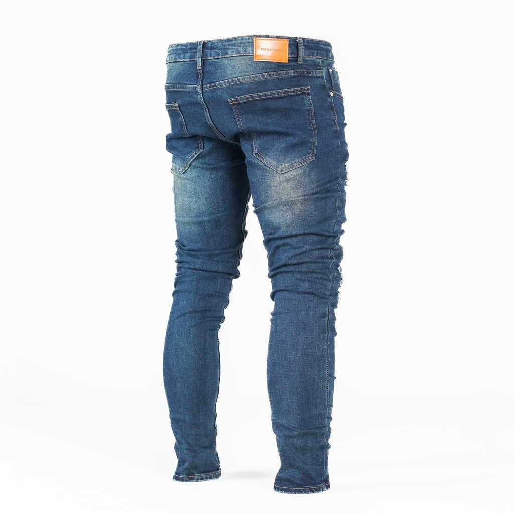Men's Ripped Skinny Denim Jeans - bamn.