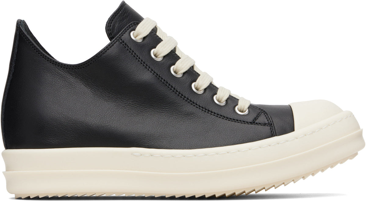 RICK OWENS Black Concordians Low Sneaks Sneakers - bamn.