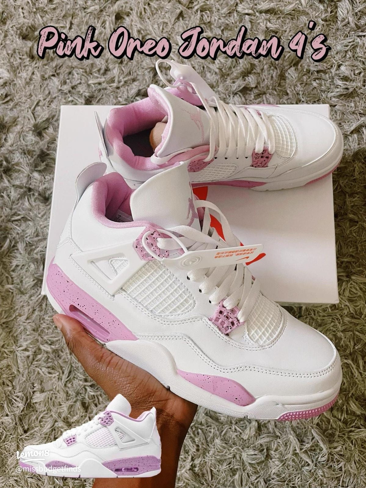 Air Jordan 4 White & Pink - bamn.