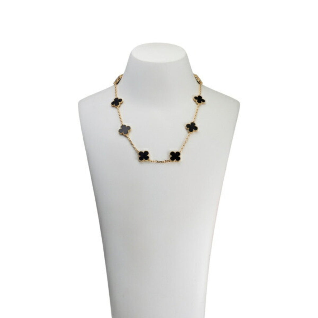 Midnight multiple Clover Stainless Steel Necklace – A Statement of Elegance - bamn.