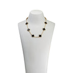 Midnight multiple Clover Stainless Steel Necklace – A Statement of Elegance - bamn.