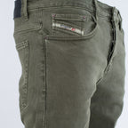 Men’s Olive Green Slim Fit Jeans - bamn.