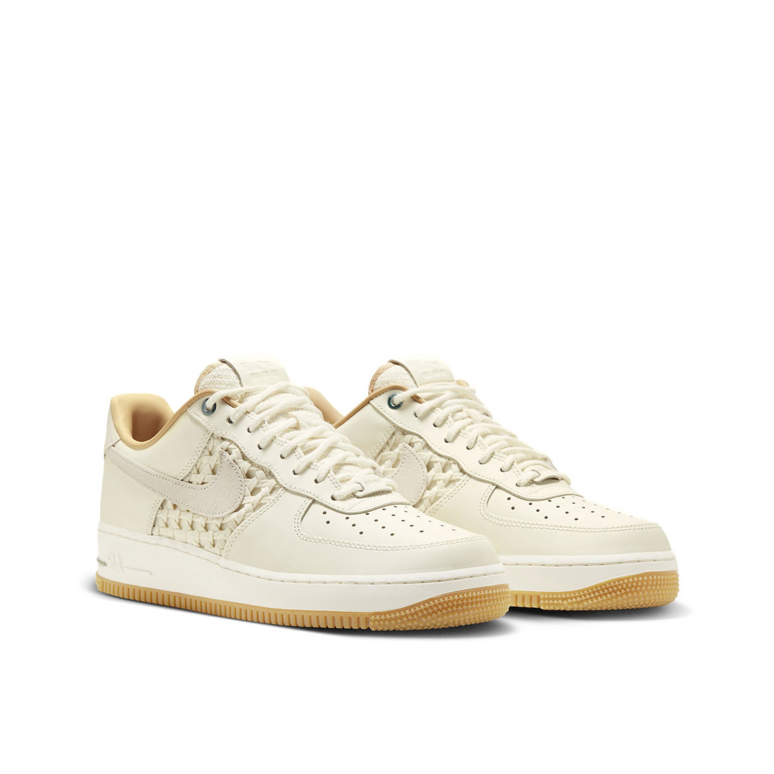 Nike Air Force 1 Low “NAI-KE” Roster Expands With A Cream-Colored, Partly-Woven Style - bamn.