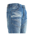 Men's Washed Blue Wide Fit Denim Pants - bamn.