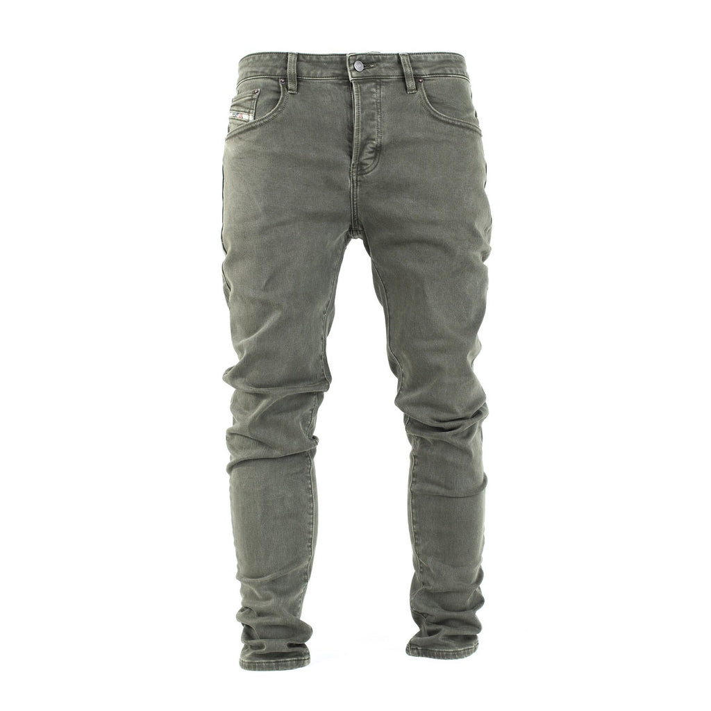 Men’s Olive Green Slim Fit Jeans - bamn.