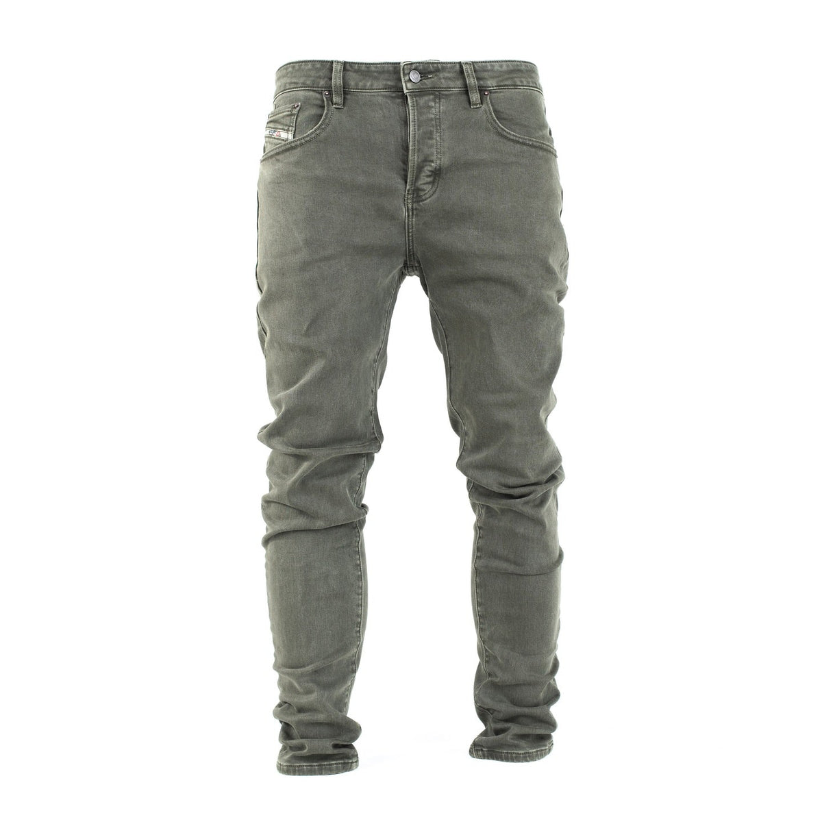 Men’s Olive Green Slim Fit Jeans - bamn.