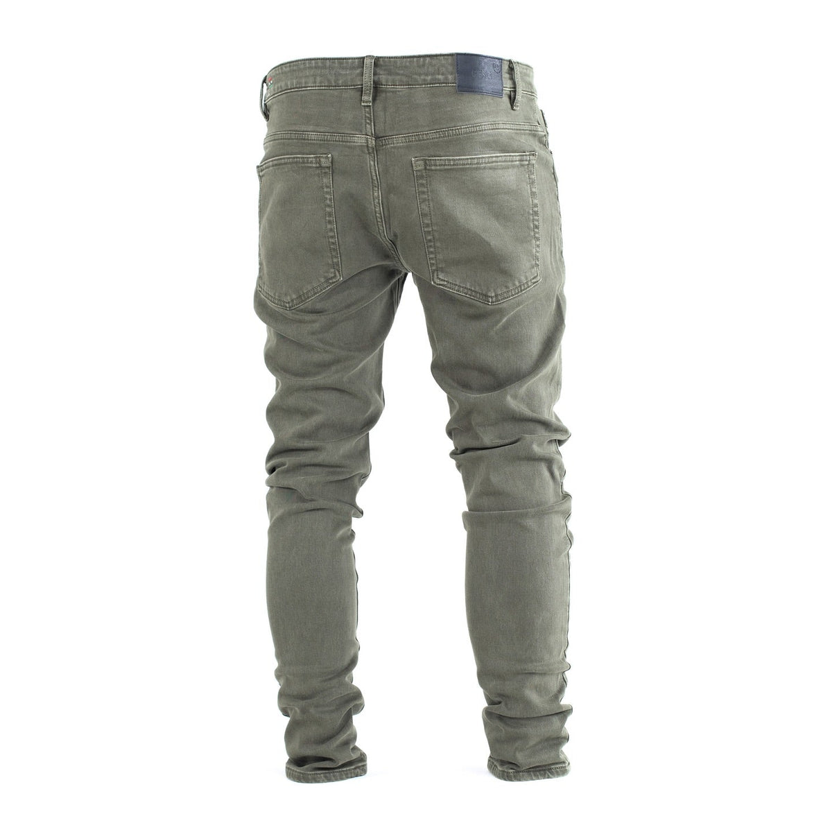 Men’s Olive Green Slim Fit Jeans - bamn.