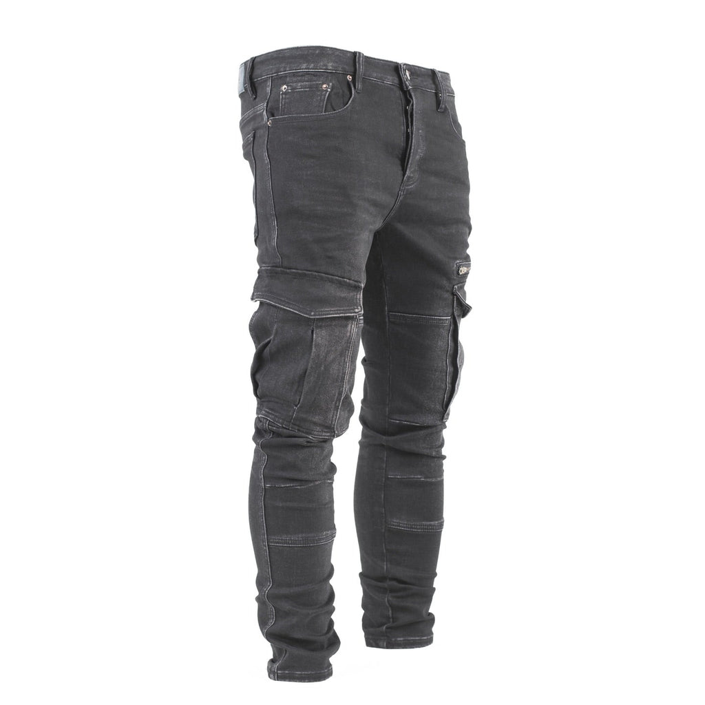 Faded Cargo Jeans - bamn.