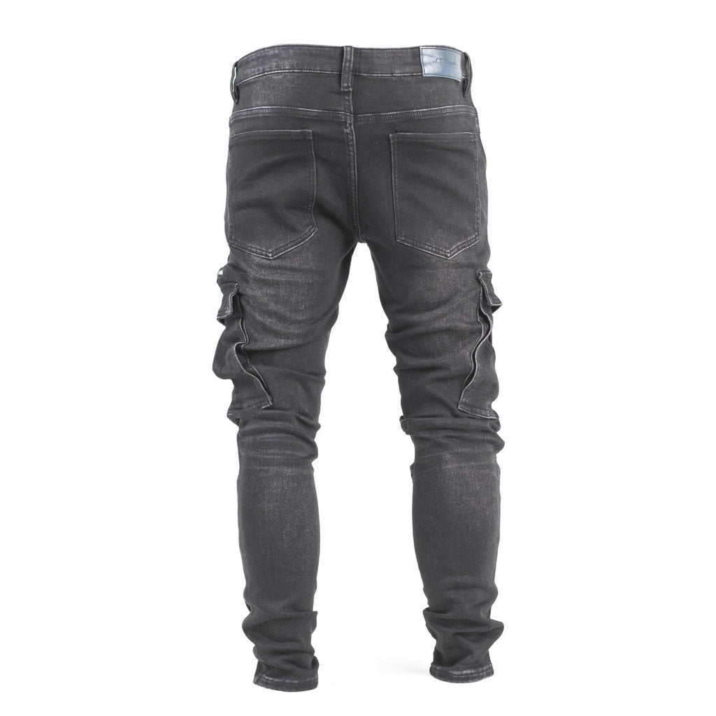 Faded Cargo Jeans - bamn.