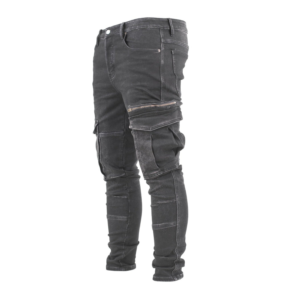 Faded Cargo Jeans - bamn.