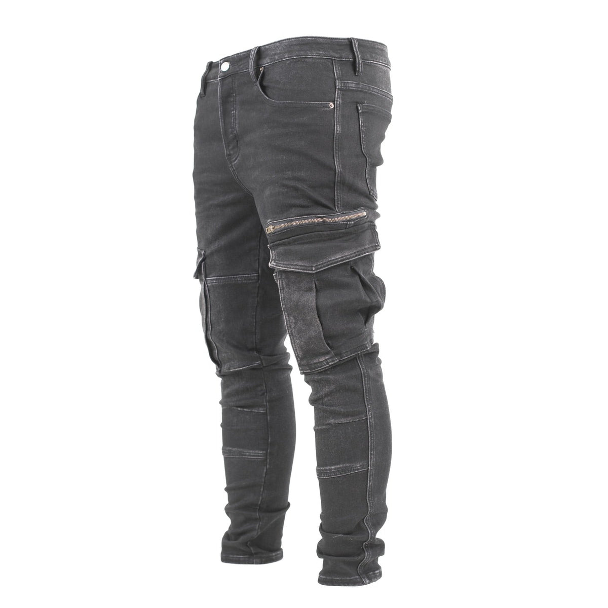 Faded Cargo Jeans - bamn.