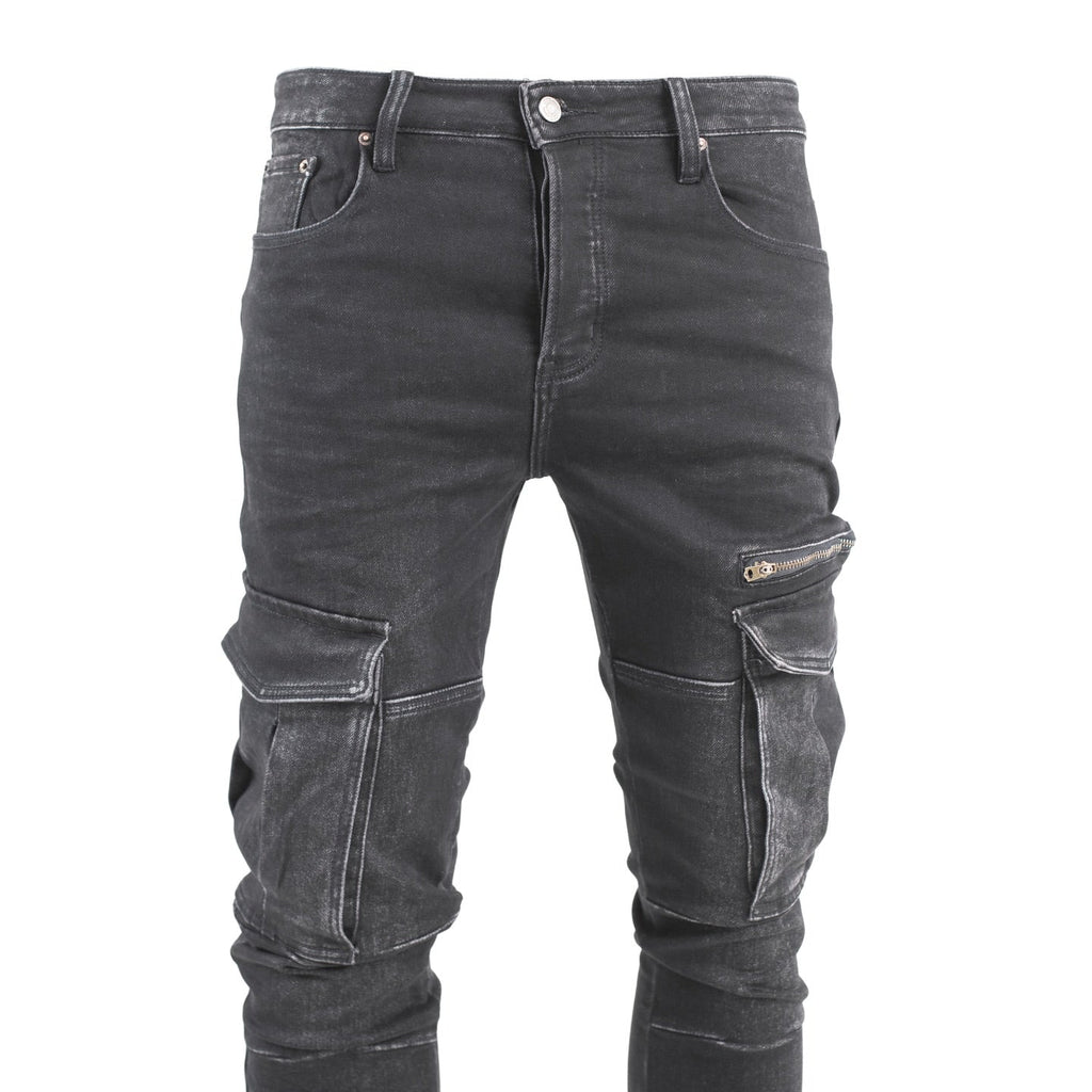 Faded Cargo Jeans - bamn.