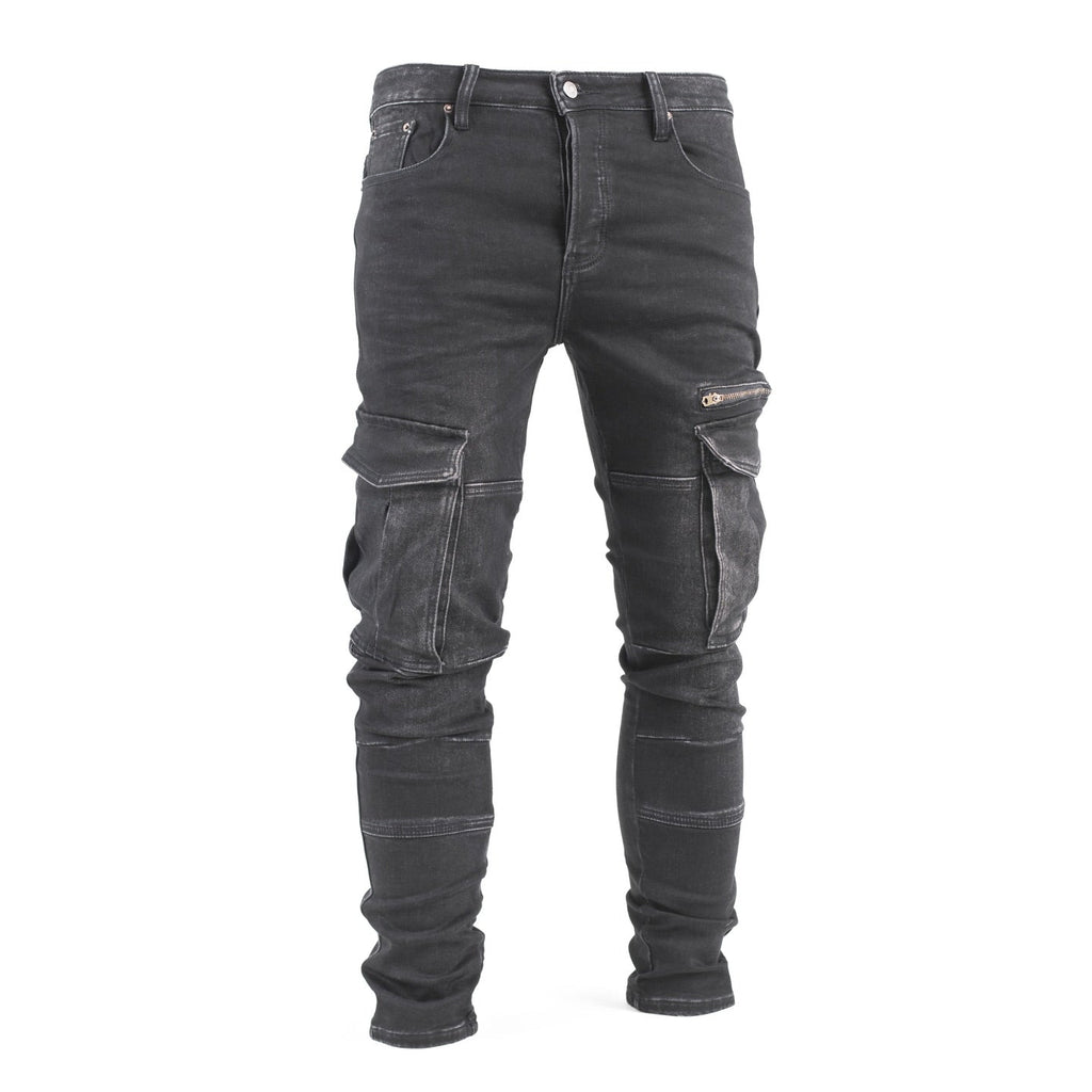 Faded Cargo Jeans - bamn.
